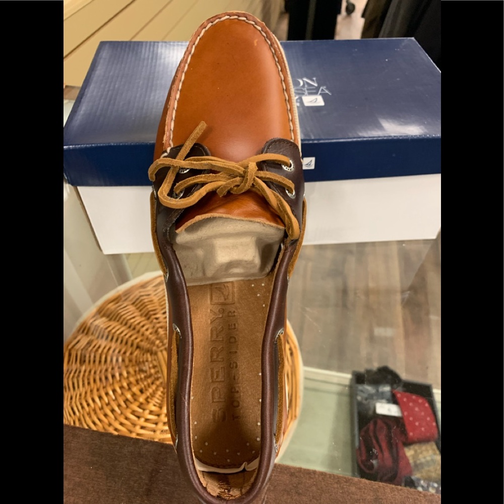 Sperrys Top Sider A/O 2-Eye Cyclone Tan 11.5 - Picture 3 of 8